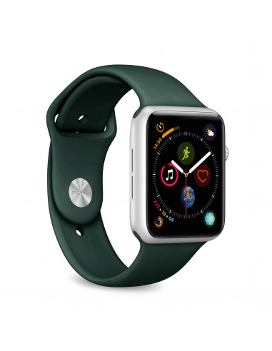 Puro pack 3 correas silicona compatible con Apple watch 42-44mm S/M y M/L  verde oscuro