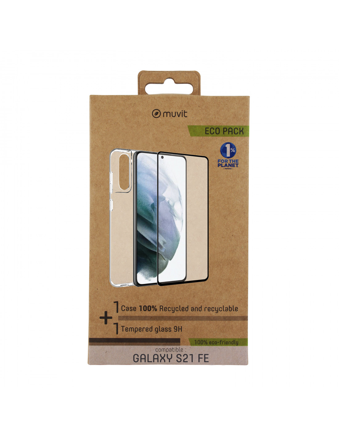muvit for change protector pantalla compatible con Apple iPhone 14 Pro Max  vidrio templado marco negro antibacteriano