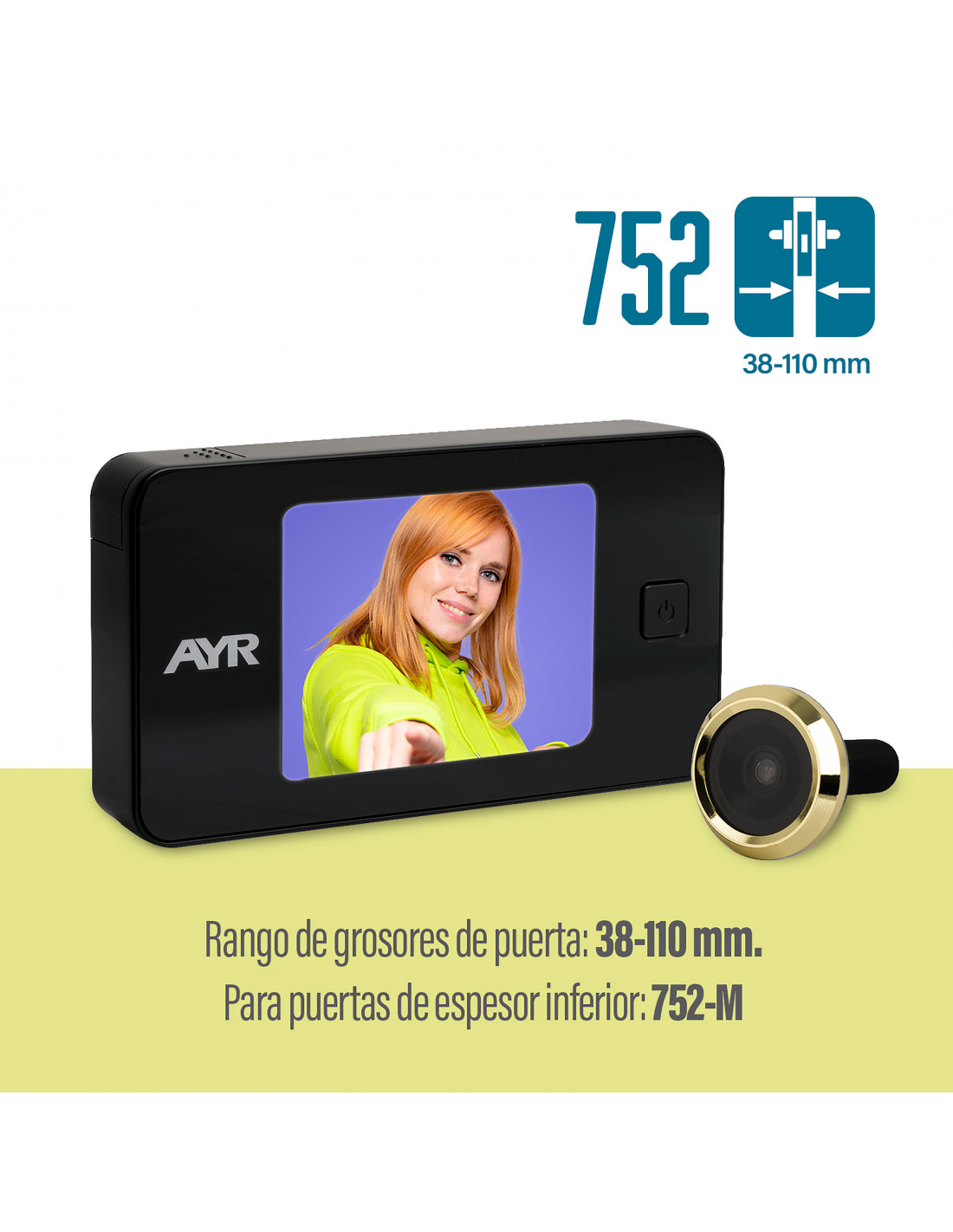 Mirilla digital AYR-754 para puertas acorazadas - Roconsa