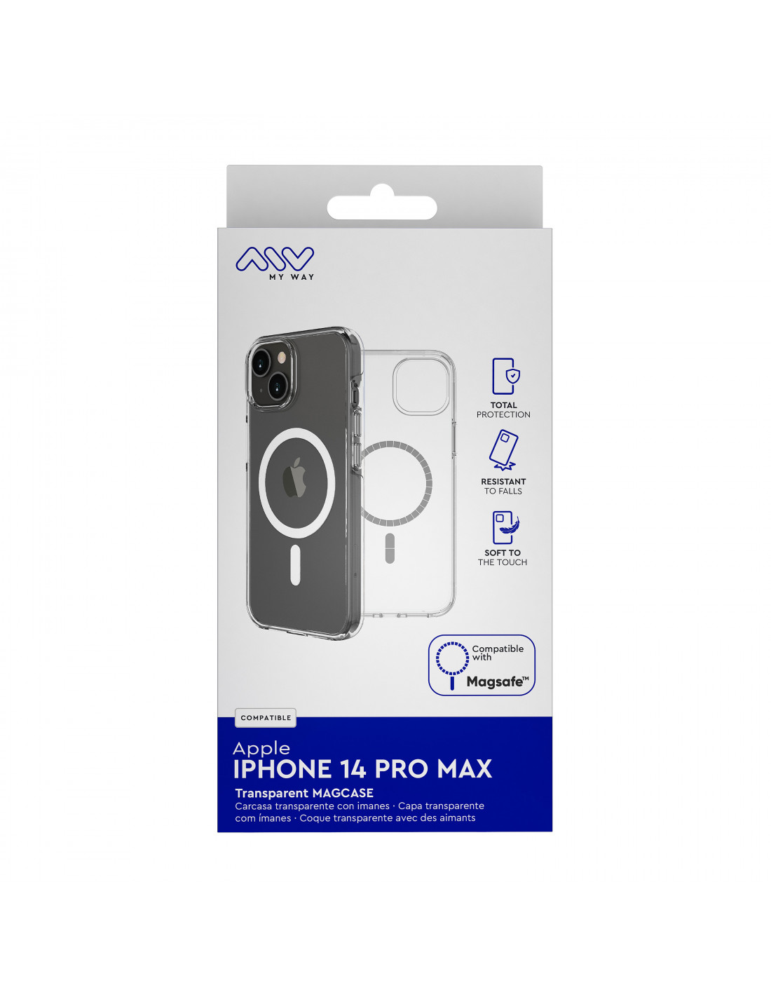 Funda transparente iPhone 14 Pro Max compatible con Magsafe 
