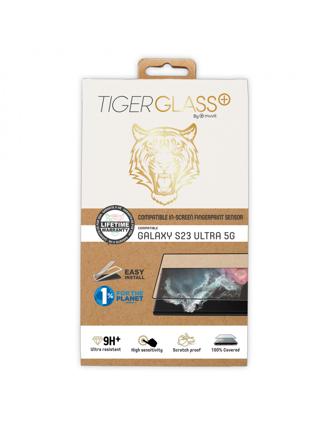 Tiger protector pantalla compatible con Samsung Galaxy S23 Ultra