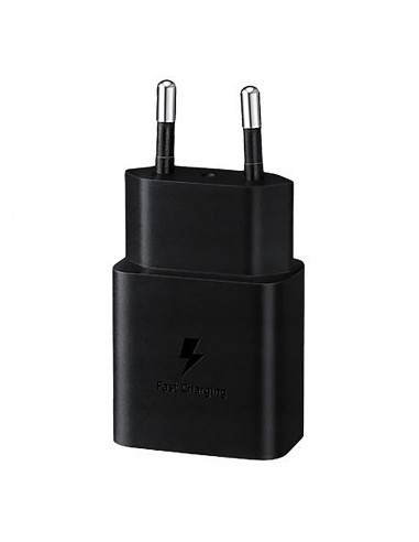 Samsung Cargador USB-C 15W De Carga Rápida Con Cable Negro