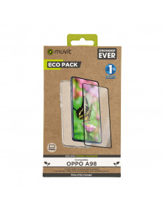 muvit for change funda recycletek compatible con Oppo A57S 4G/A57 4G/A77  4G/A57E 4G/A77S 4G transparente