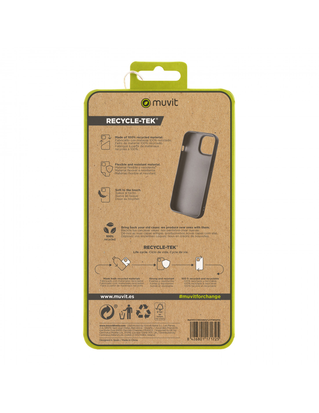 muvit for change funda recycletek compatible con Xiaomi Redmi Note