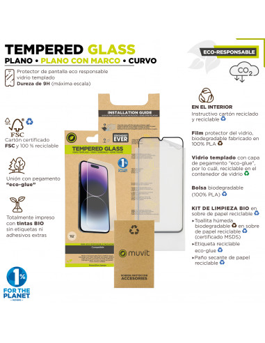 Muvit Cristal Templado Privacy Case Friendly Protector Pantalla iPhone XS  Max Transparente