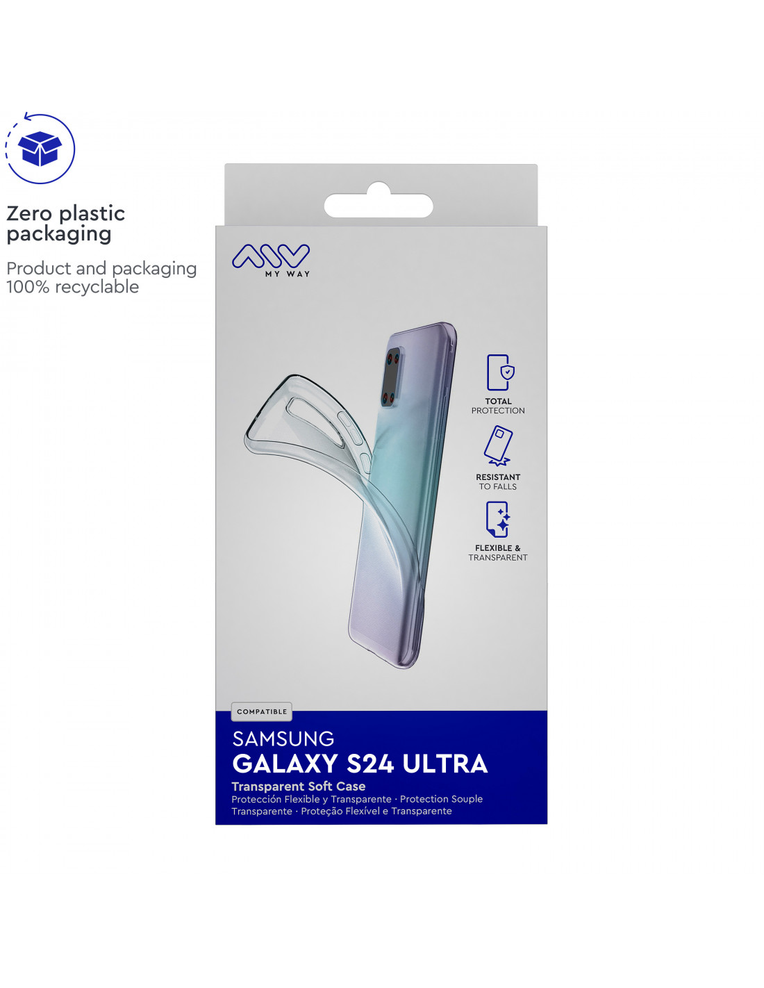 myway funda compatible con Samsung Galaxy S24 ultra transparente
