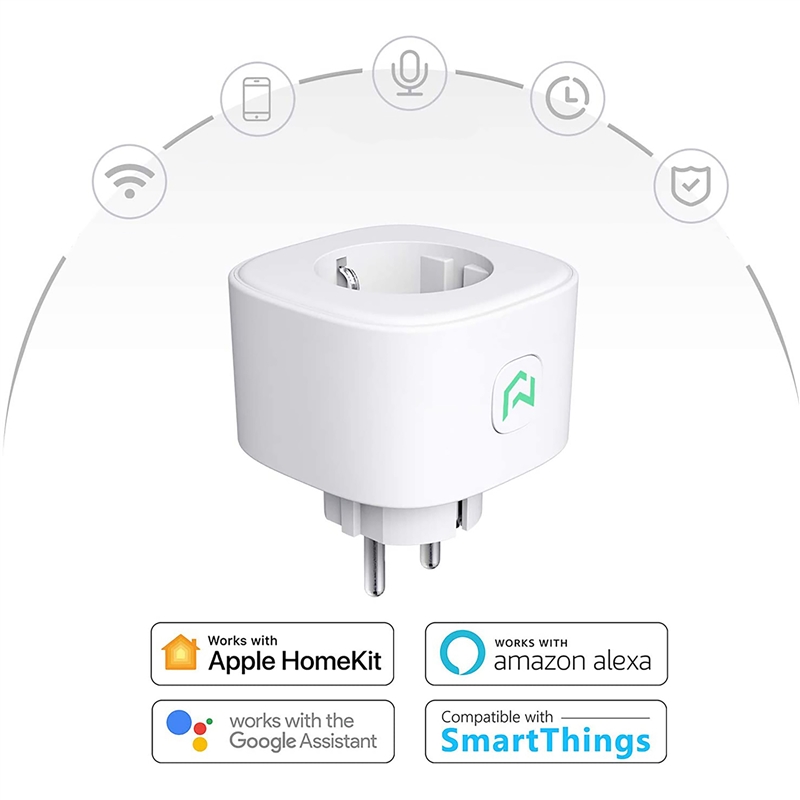 Meross Enchufe Inteligente 16A, 3680W compatible con Apple  HomeKit, Google y Alexa