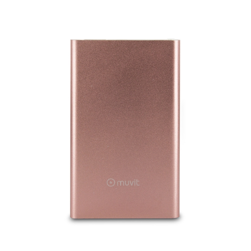 muvit power bank 3000 mAh USB 2A cable USB-MicroUSB oro rosa