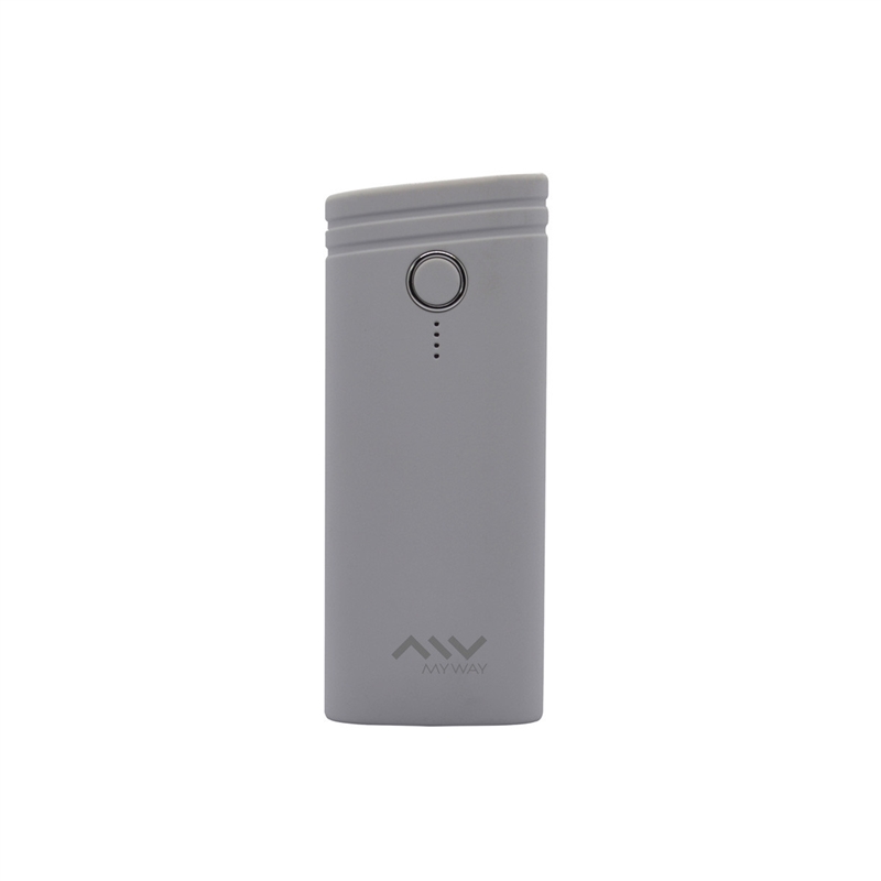 Myway power bank 5000 mAh USB 2 puertos 1A +2.1A cable USB-Micro USB gris